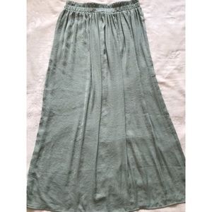 Romantic Silk Seafoam Green Maxi Skirt Sz XL